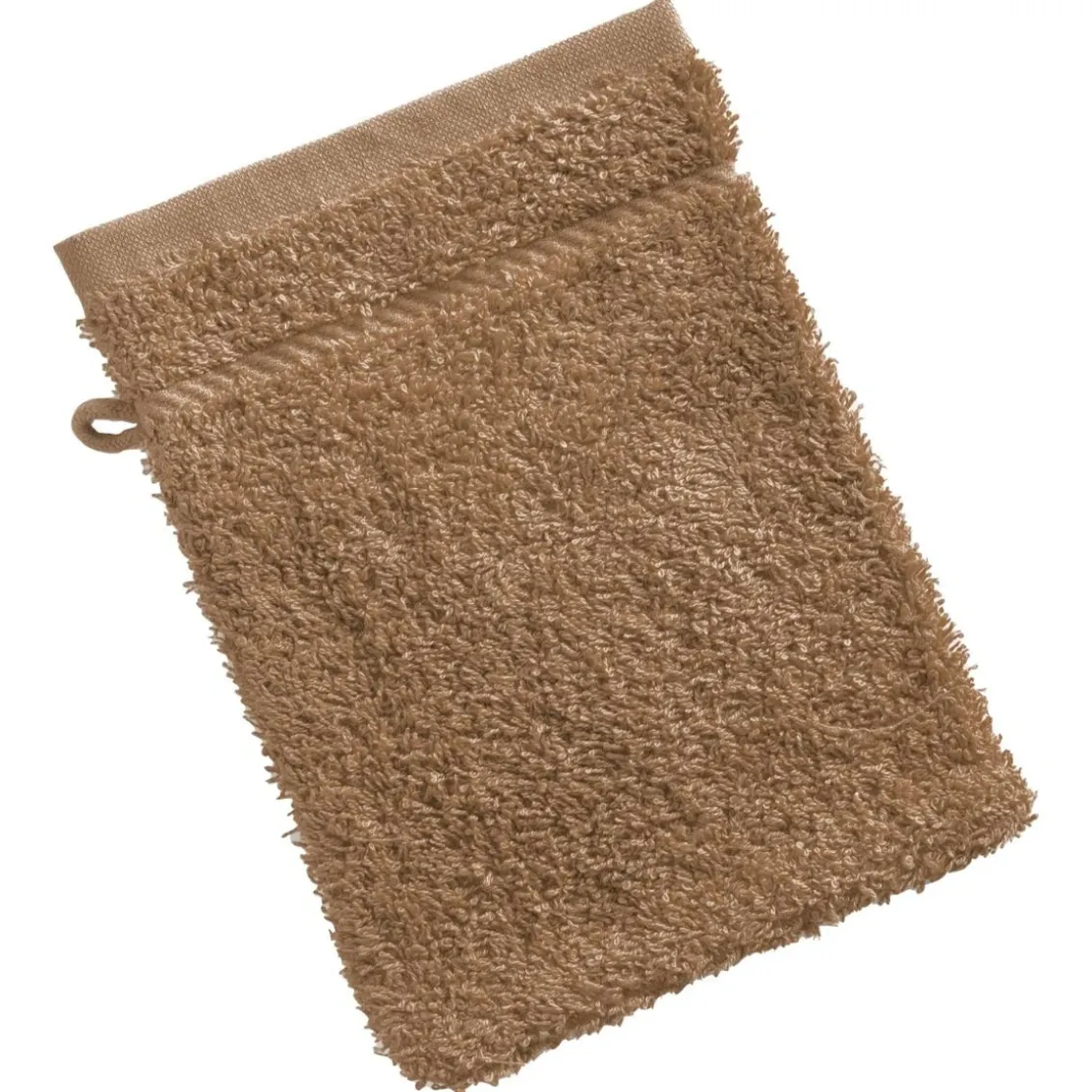 BecquetLot de 2 gants de toilette coton prélavé 420 g/m² CLAIRE - marron cappuccino
