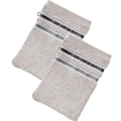 BecquetLot de 2 gants de toilette EXTRA SOFT - gris brume