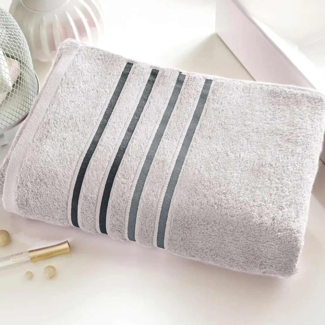BecquetLot de 2 gants de toilette EXTRA SOFT - gris brume