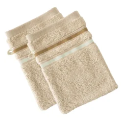 BecquetLot de 2 gants de toilette EXTRA SOFT - marron glacé