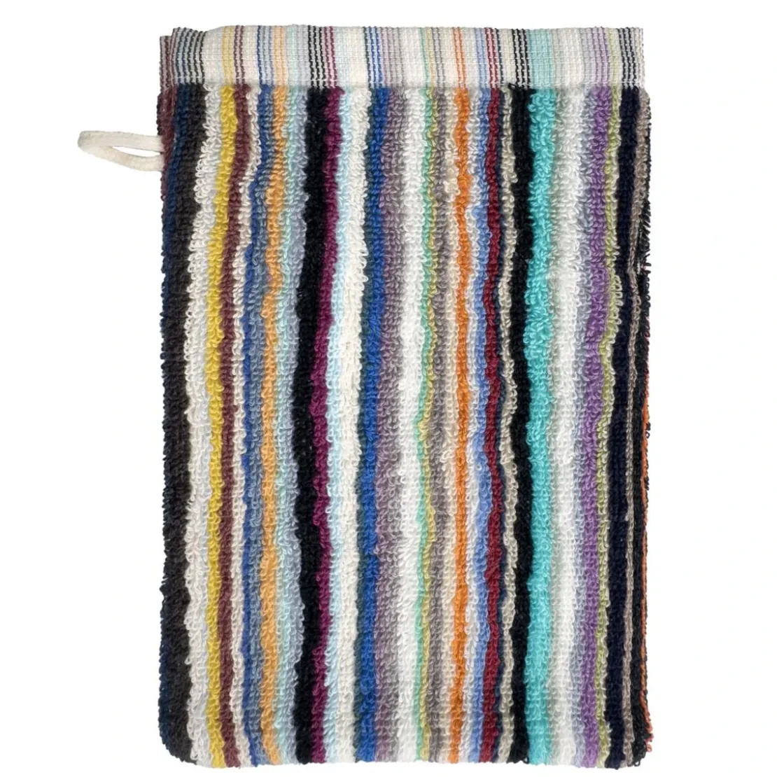 BecquetLot de 2 gants de toilette rayés 480 g/m² LAURENCE – Multicolore