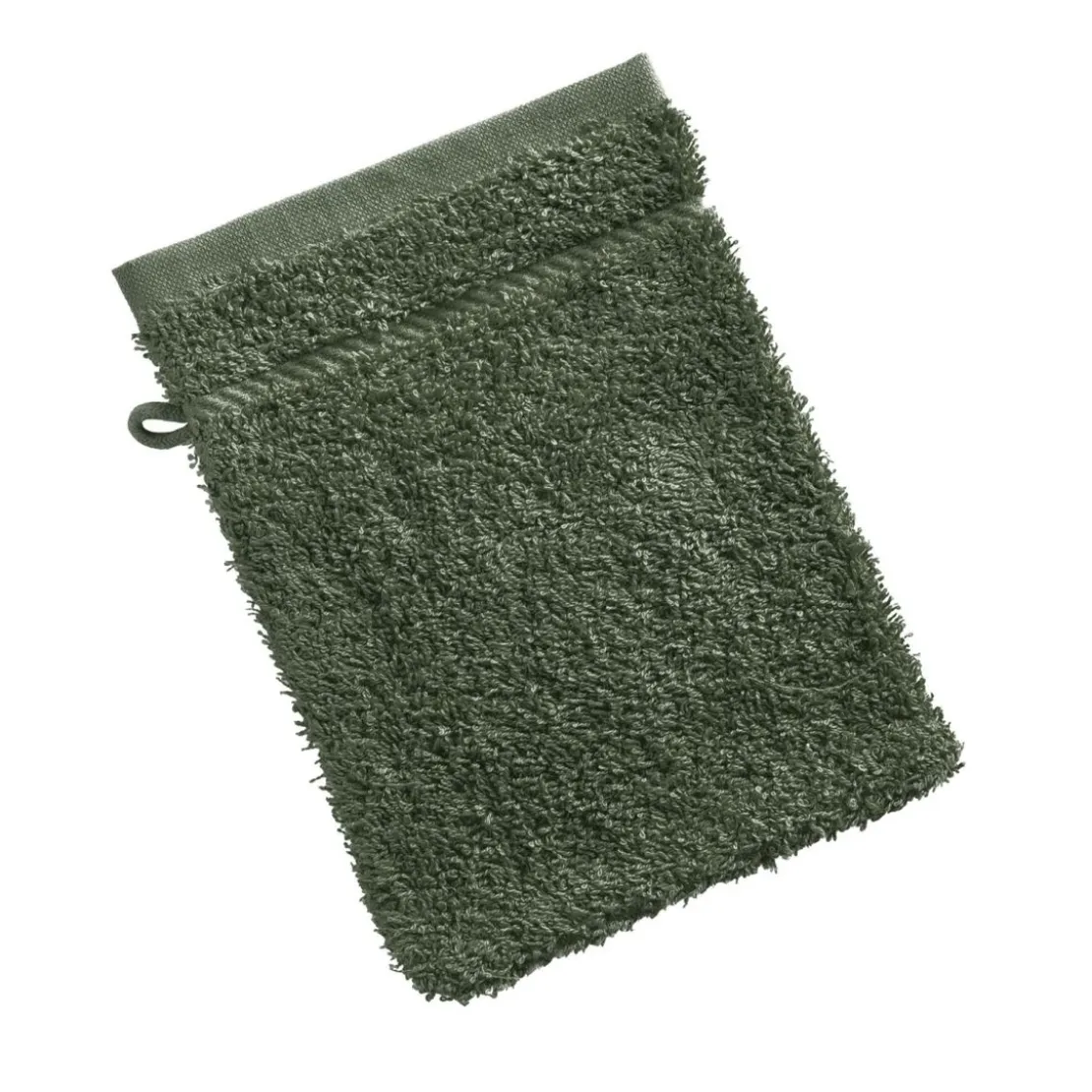 BecquetLot de 2 gants de toilette coton prélavé 420 g/m² CLAIRE - vert olive