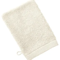 BecquetLot de 2 gants de toilette 550g/m² CAROLINE - blanc ivoire