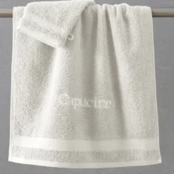 BecquetLot de 2 gants de toilette en coton 500g/m² ATLANTIQUE - blanc ivoire