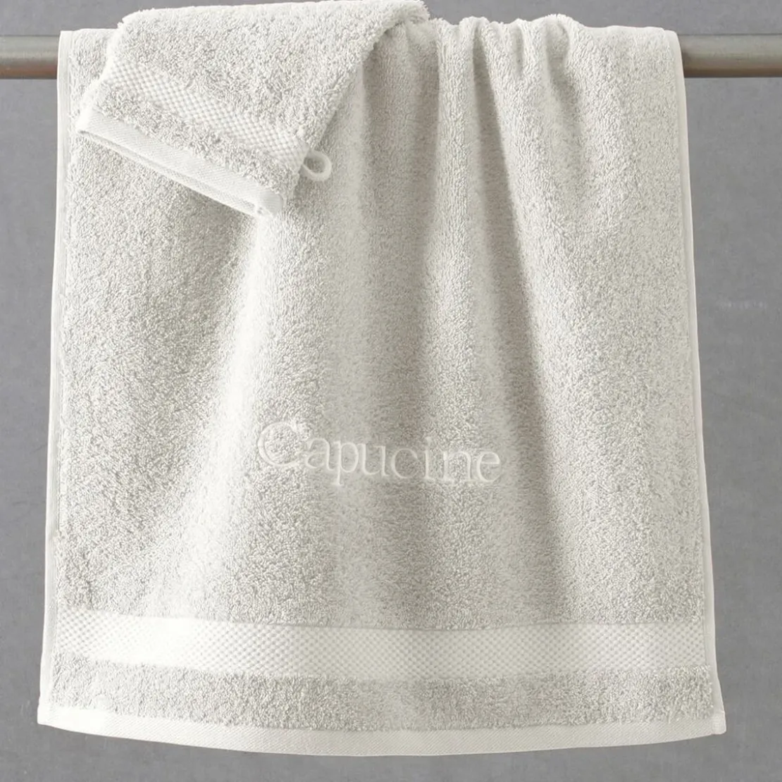 BecquetLot de 2 gants de toilette en coton 500g/m² ATLANTIQUE - blanc ivoire