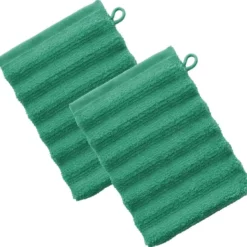 BecquetLot de 2 gants de toilette 500 g/m² DREAM - vert
