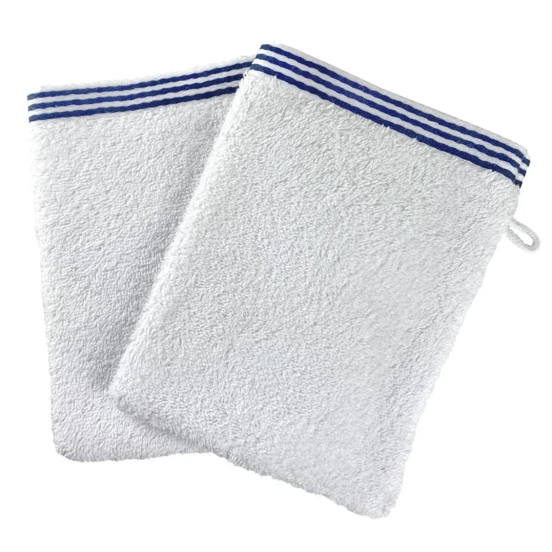 BecquetLot de 2 Gants de toilette en coton PHARE - blanc