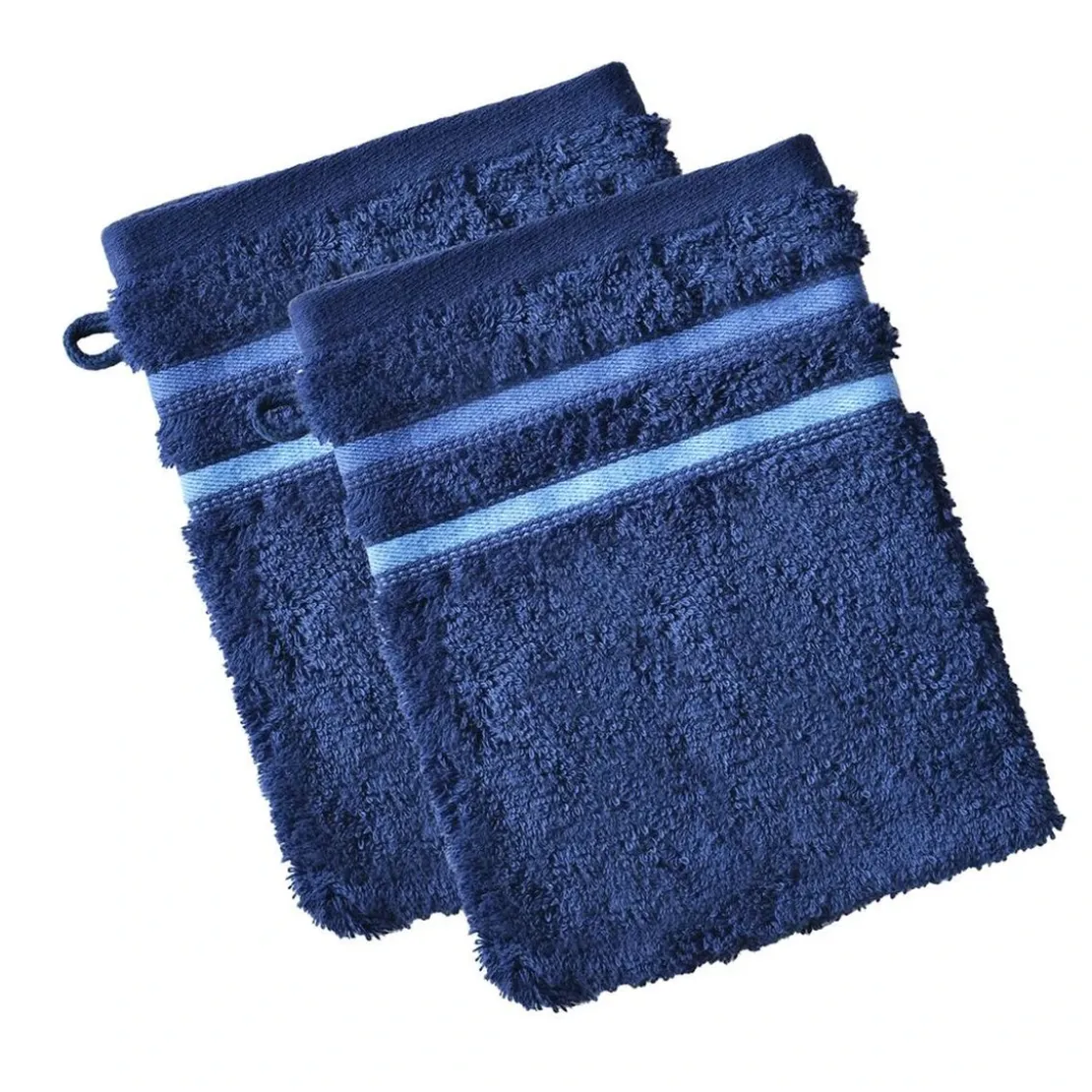 BecquetLot de 2 gants de toilette EXTRA SOFT - Bleu Marine