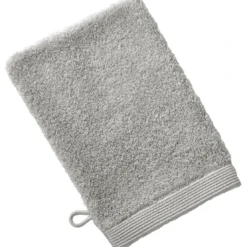 BecquetLot de 2 gants de toilette 550g/m² CAROLINE - gris perle