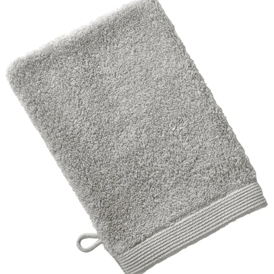 BecquetLot de 2 gants de toilette 550g/m² CAROLINE - gris perle
