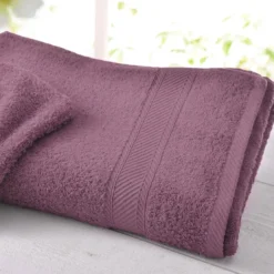BecquetLot de 2 gants de toilette coton prélavé 420 g/m² CLAIRE - violet prune