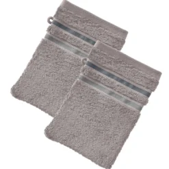 BecquetLot de 2 gants de toilette EXTRA SOFT - gris silex