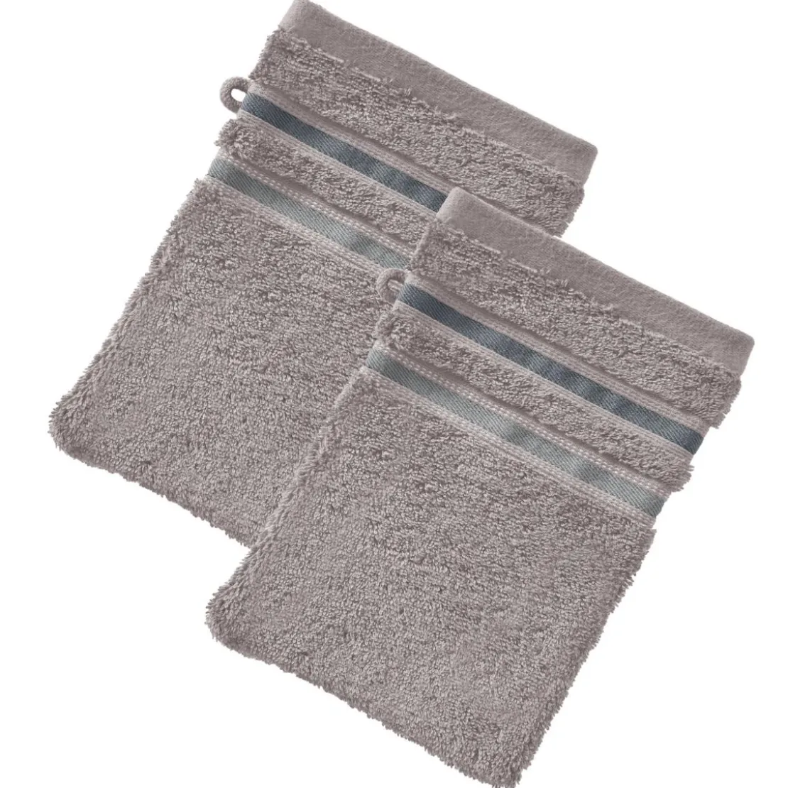 BecquetLot de 2 gants de toilette EXTRA SOFT - gris silex