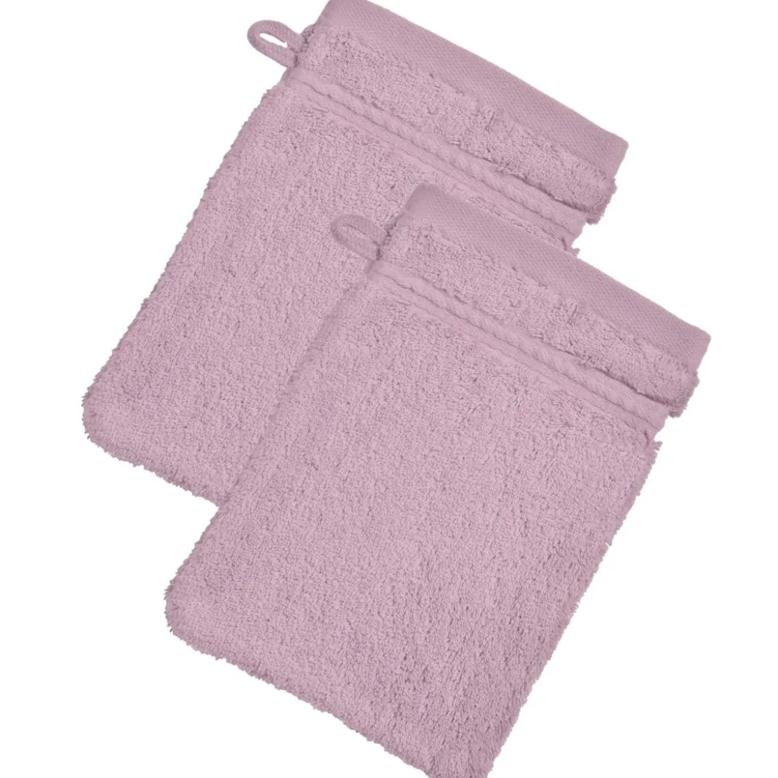 BecquetLot de 2 gants de toilette 600g/m² COTON EGYPTE - violet lilas