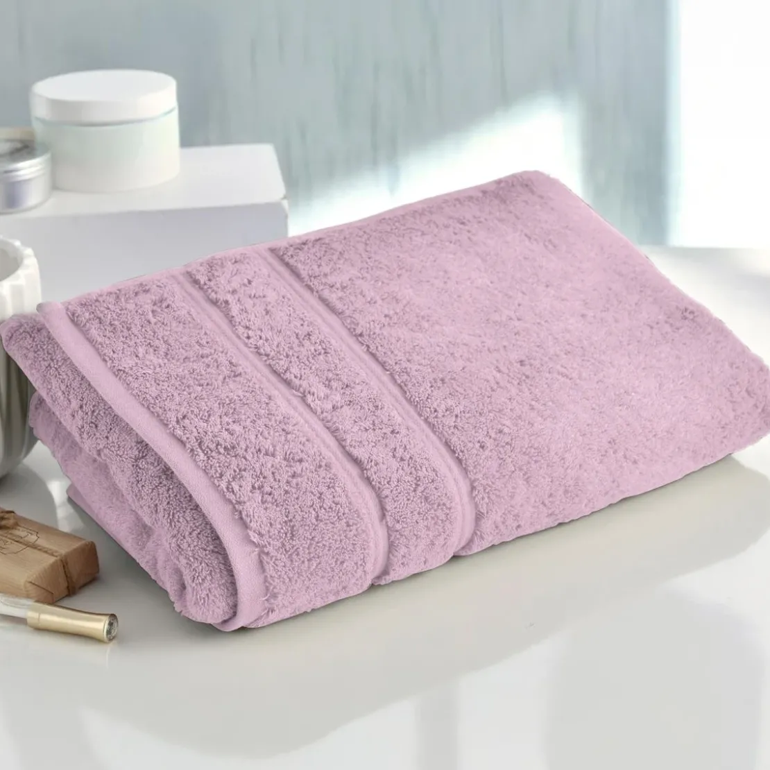 BecquetLot de 2 gants de toilette 600g/m² COTON EGYPTE - violet lilas