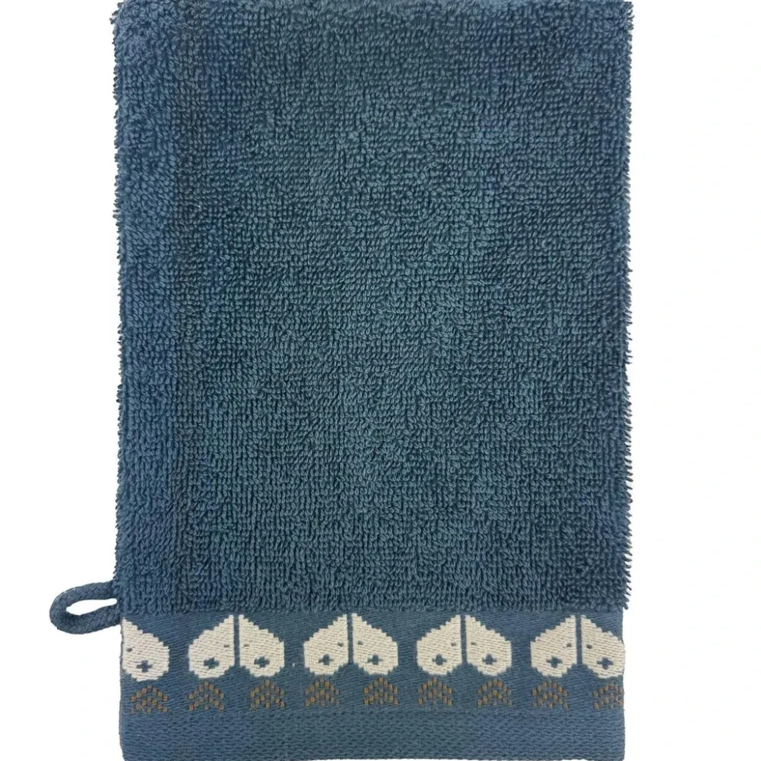 BecquetLot de 2 gants de toilette 15x21 RECIT D'HIVER - bleu