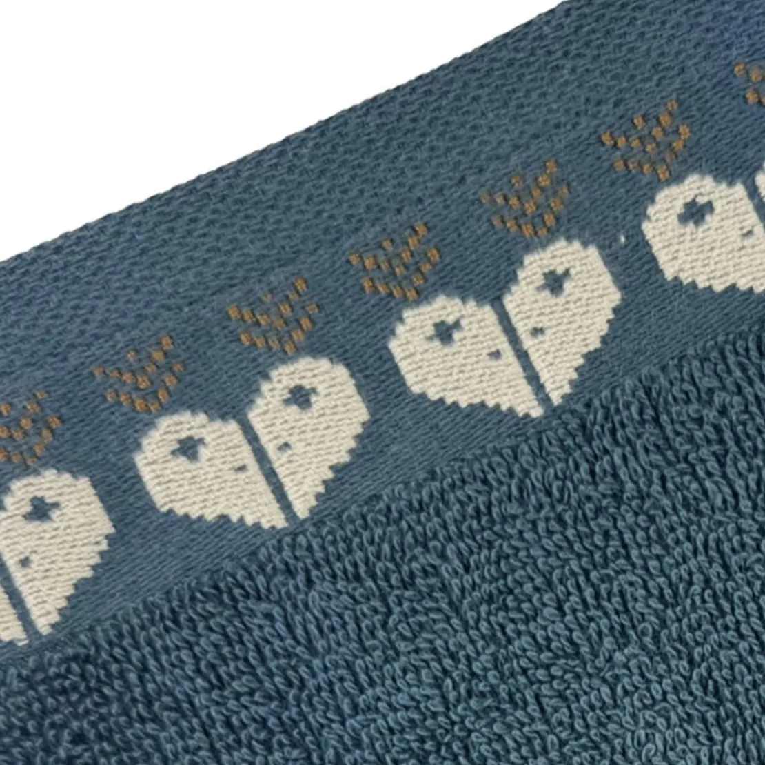 BecquetLot de 2 gants de toilette 15x21 RECIT D'HIVER - bleu