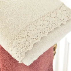 BecquetLot de 2 Gants de toilette en coton VAHINA - blanc écru