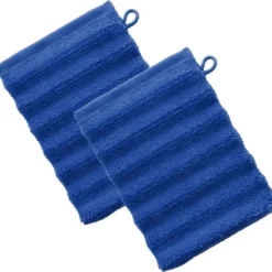 BecquetLot de 2 gants de toilette 500 g/m² DREAM - bleu outremer
