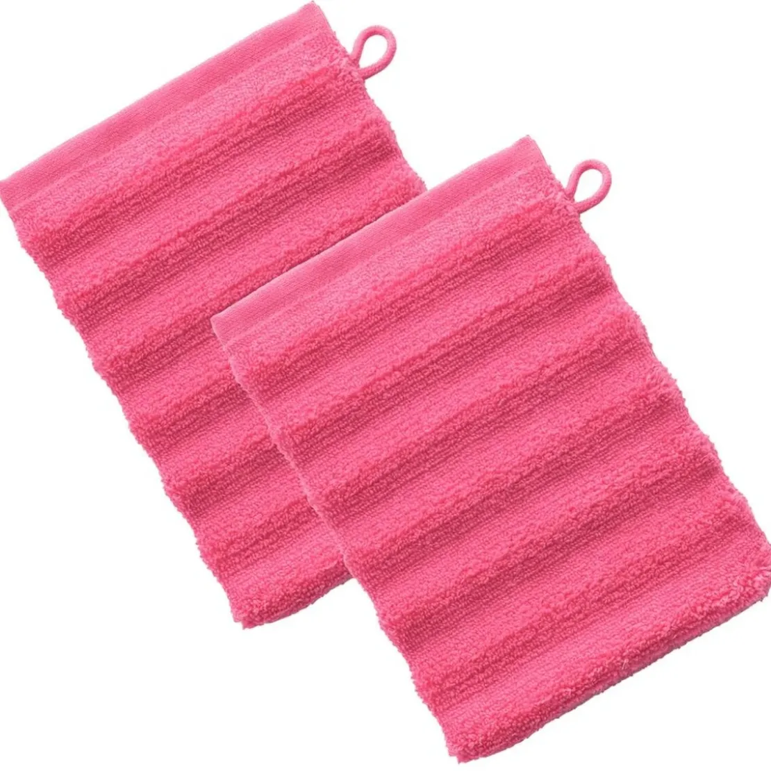 BecquetLot de 2 gants de toilette 500 g/m² DREAM - rose bonbon