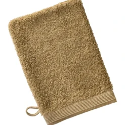 BecquetLot de 2 gants de toilette 550g/m² CAROLINE - marron caramel