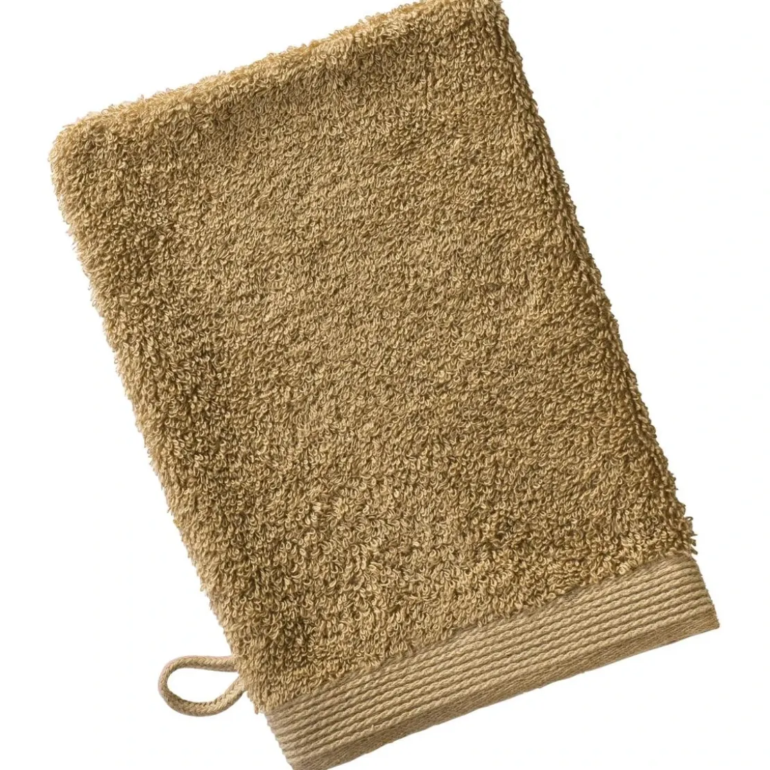 BecquetLot de 2 gants de toilette 550g/m² CAROLINE - marron caramel