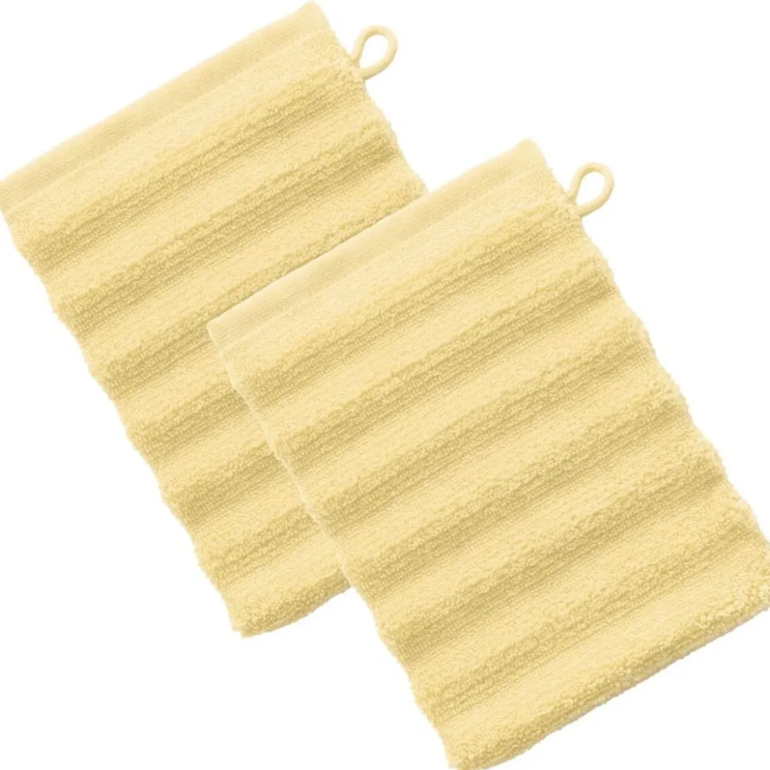 BecquetLot de 2 gants de toilette 500 g/m² DREAM - Jaune