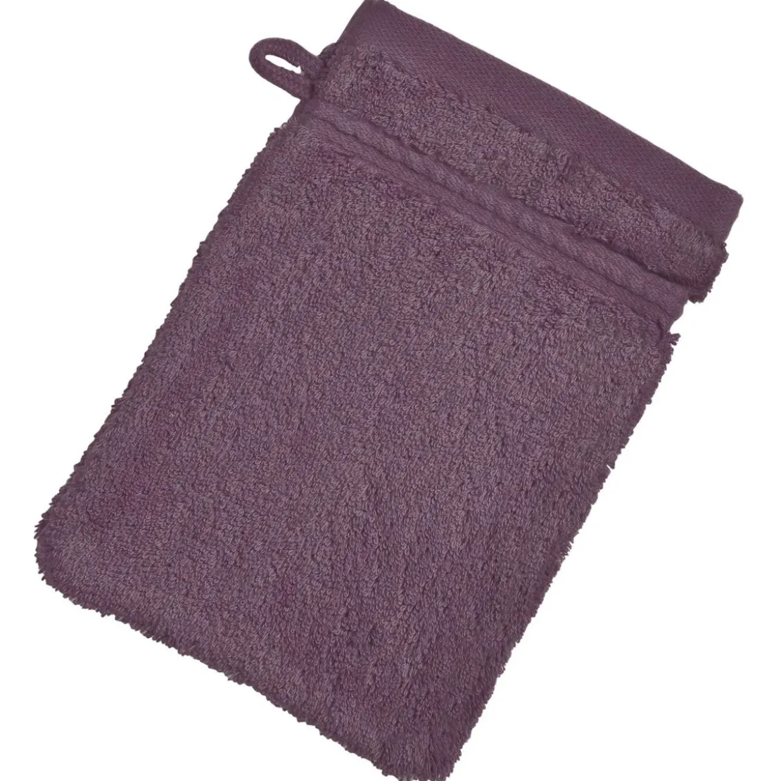 BecquetLot de 2 gants de toilette 600g/m² COTON EGYPTE - violet aubergine