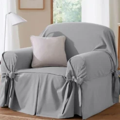 BecquetLot de 2 housses coussin en coton gris - ABERDEEN
