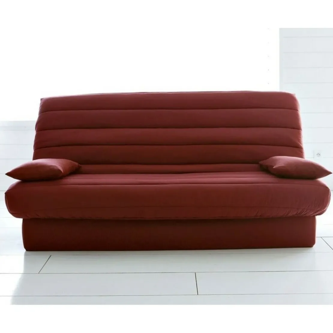 BecquetLot de 2 housses coussin accoudoir doudoune - Rouge Brique