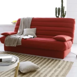 BecquetLot de 2 housses coussin accoudoir doudoune - Rouge Brique