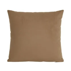 BecquetLot de 2 housses coussin en microfibre marron noisette - ROYALE
