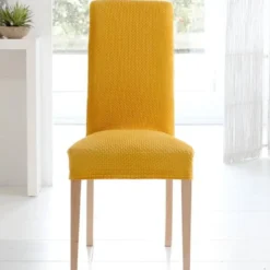 BecquetLot de 2 housses de chaise bi-extensibles CORA BI - Jaune Miel