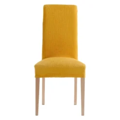 BecquetLot de 2 housses de chaise bi-extensibles CORA BI - Jaune Miel