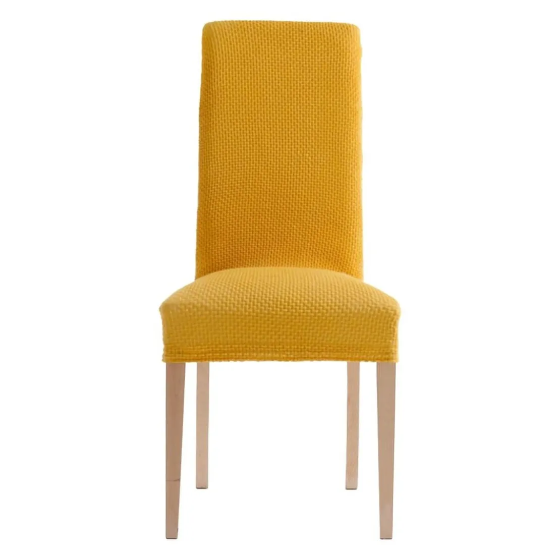 BecquetLot de 2 housses de chaise bi-extensibles CORA BI - Jaune Miel