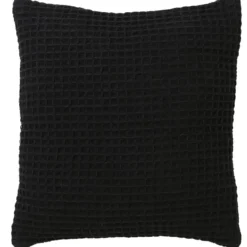 BecquetLot de 2 housses de coussin en coton nid d'abeille gris anthracite - FEROE