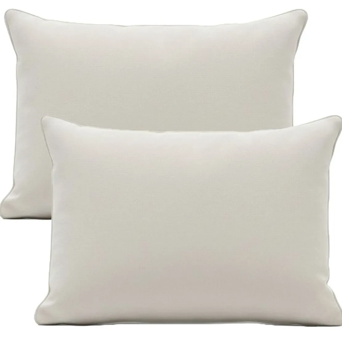 BecquetLot de 2 housses de coussin en polyester effet velours beige grège - GALENA CLIC