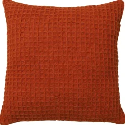 BecquetLot de 2 housses de coussin en coton nid d'abeille orange poterie - FEROE