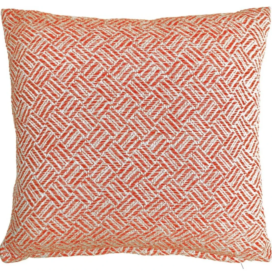 BecquetLot de 2 housses de coussin en coton rouge tomette tissé jacquard - ERIS