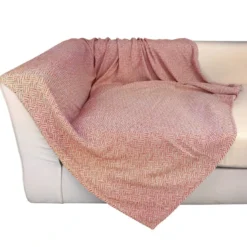 BecquetLot de 2 housses de coussin en coton rouge tomette tissé jacquard - ERIS