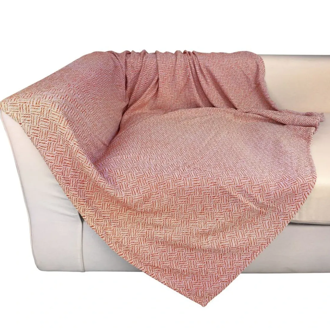 BecquetLot de 2 housses de coussin en coton rouge tomette tissé jacquard - ERIS