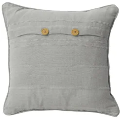 BecquetLot de 2 housses de coussin en coton gris - ORION