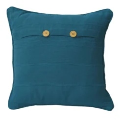 BecquetLot de 2 housses de coussin ou d'oreiller en coton bleu canard - ORION