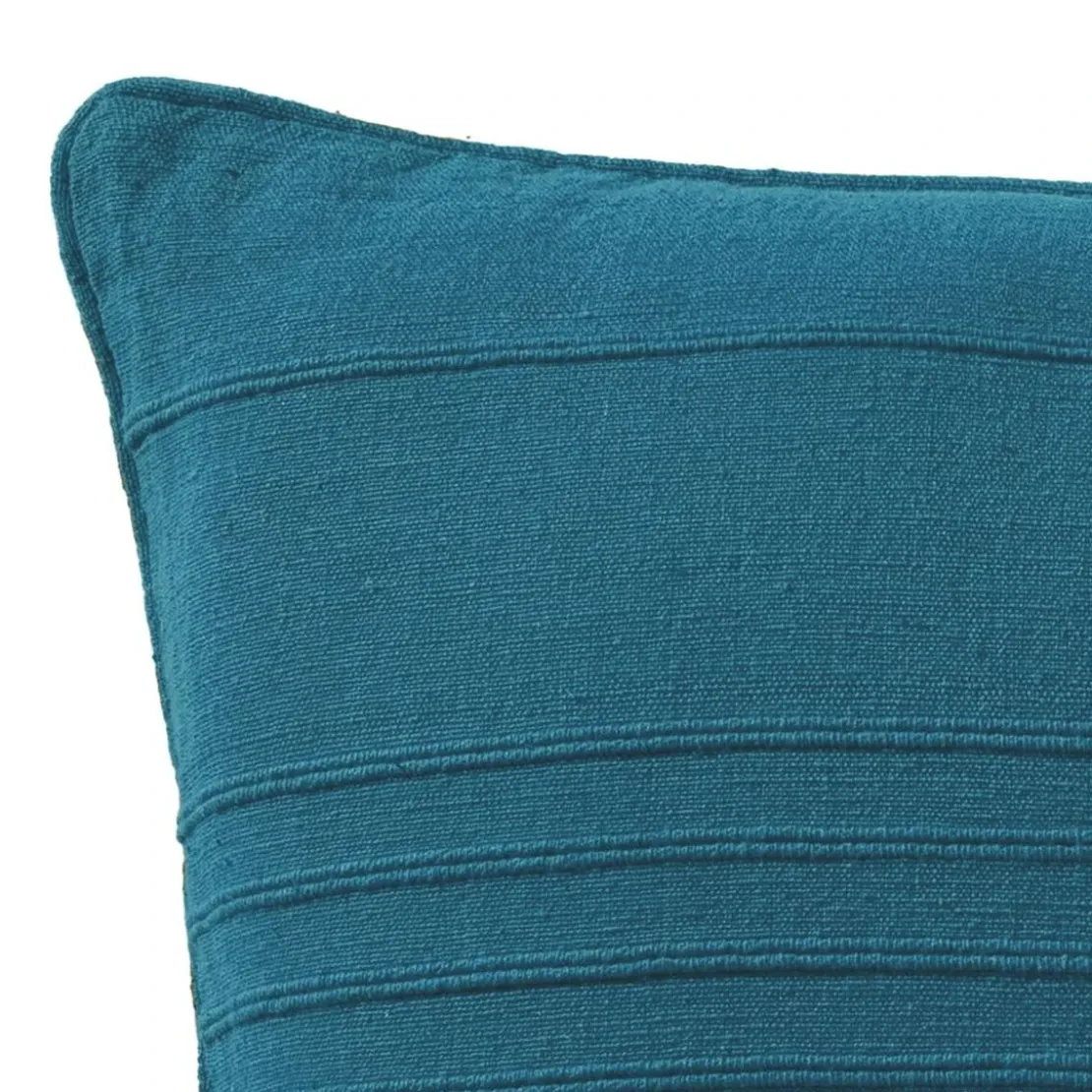 BecquetLot de 2 housses de coussin ou d'oreiller en coton bleu canard - ORION