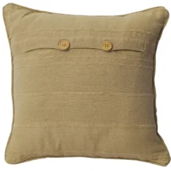 BecquetLot de 2 housses de coussin, ou d'oreiller en coton ORION - beige ficelle