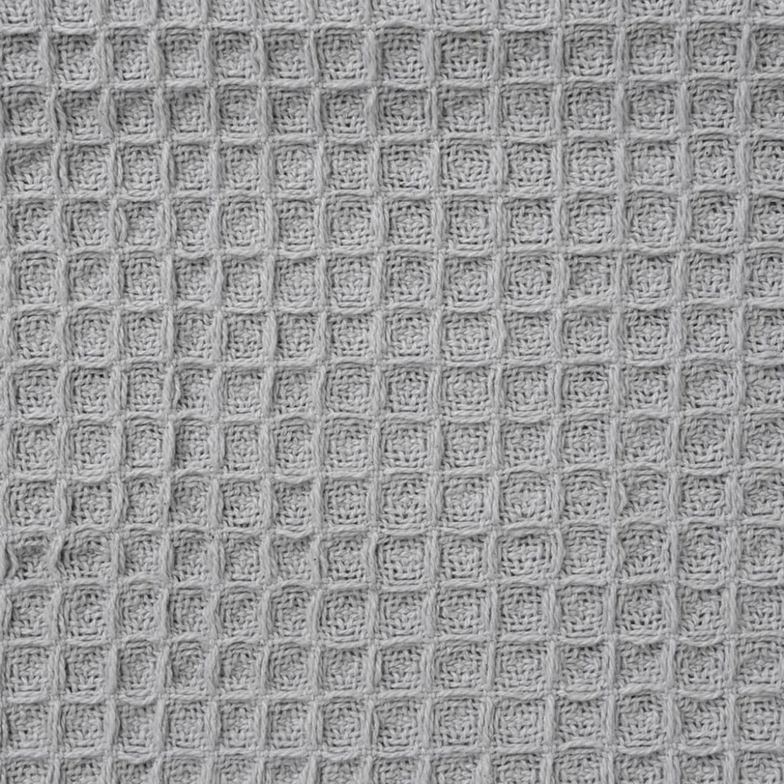 BecquetLot de 2 housses de coussin en coton nid d'abeille gris perle - FEROE