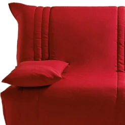 BecquetLot de 2 housses de coussin unies rectangulaires - Rouge