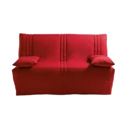 BecquetLot de 2 housses de coussin unies rectangulaires - Rouge