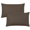 BecquetLot de 2 housses de coussin accoudoir doudoune - Taupe