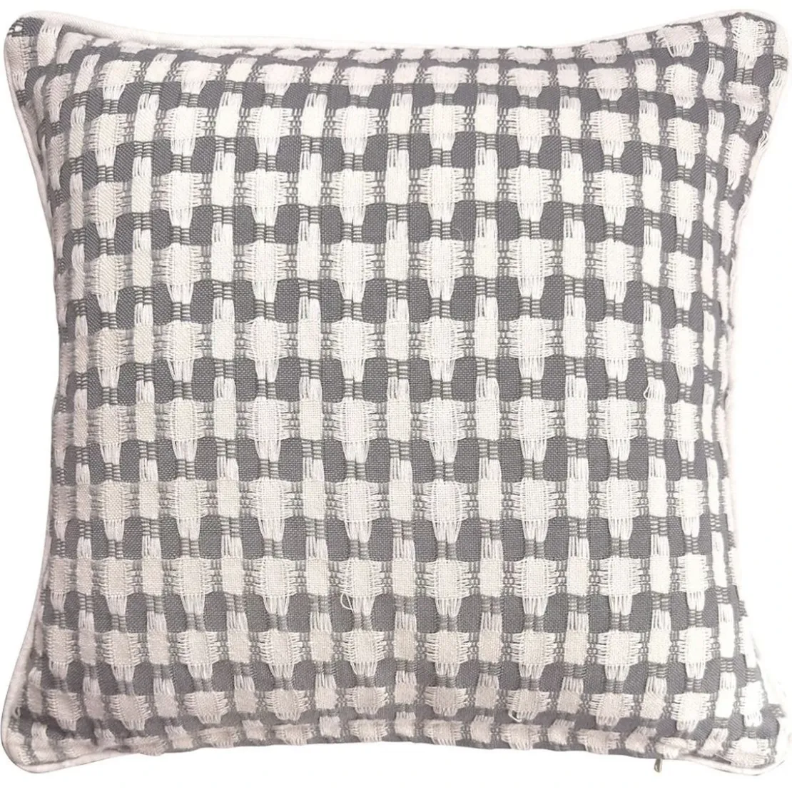 BecquetLot de 2 housses de coussin en coton beige grisé - MORGANS